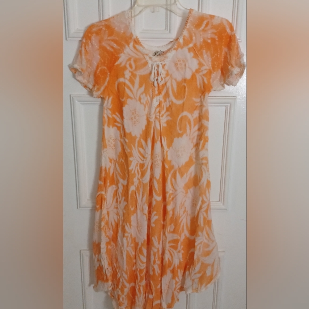 Advance Apperal VINTAGE 1960's Hawaiian Dress tiki Free size.